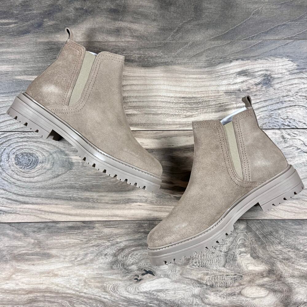 NIB Steve Madden Marceline 9M Taupe Suede Chelsea Ankle Boots Booties - Picture 4 of 11